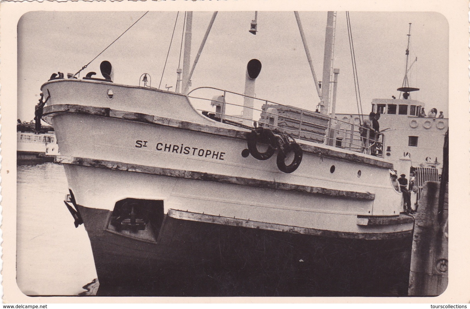 PHOTO Du SAINT CHRISTOPHE - Bateau Faisant La Liaison (BAC) Entre Saint Nazaire Et MINDIN - Années 1950 - Barche