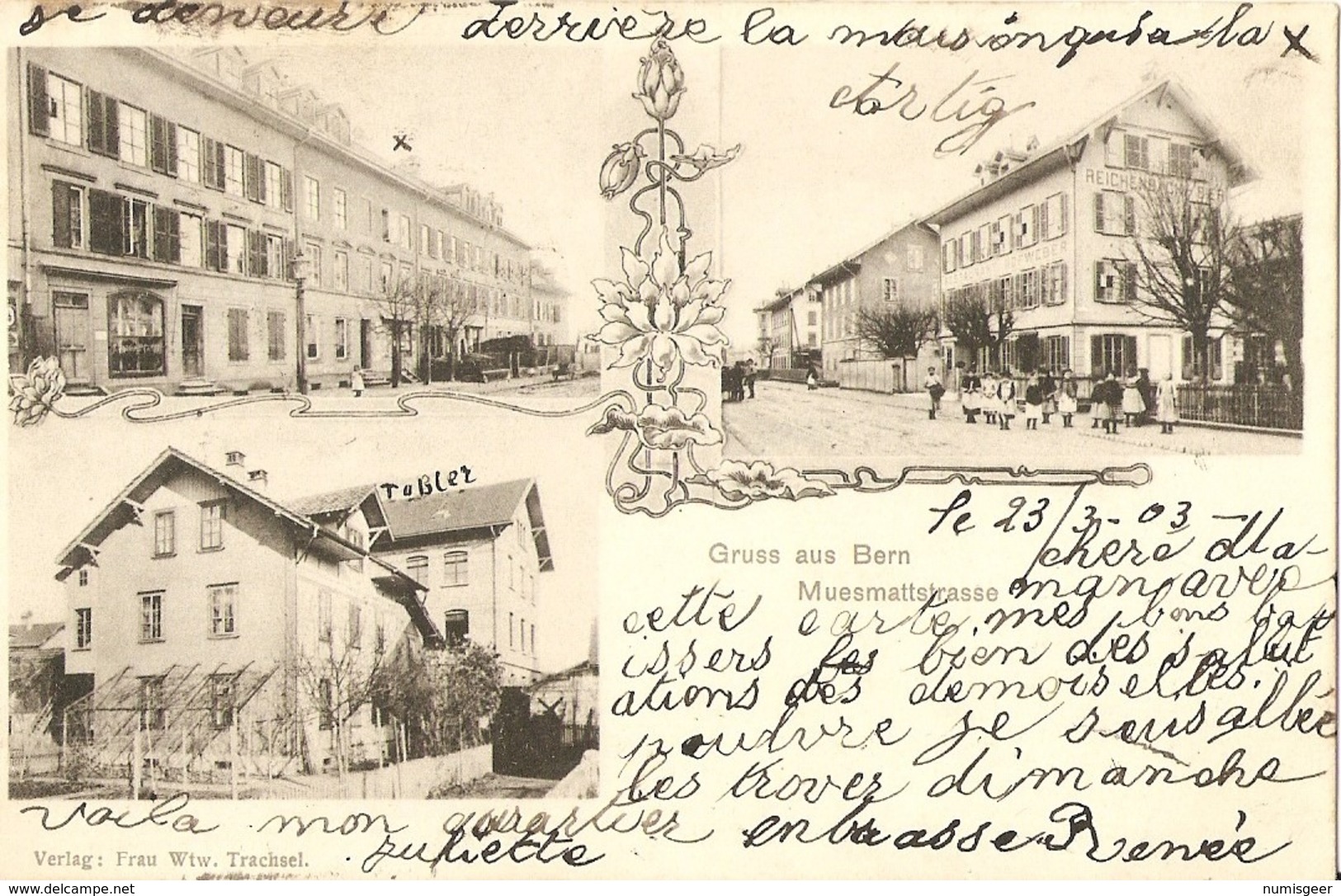 GRUSS Aus BERNE  ---  Muesmattstrasse  - ( 2 Scans ) - Bern