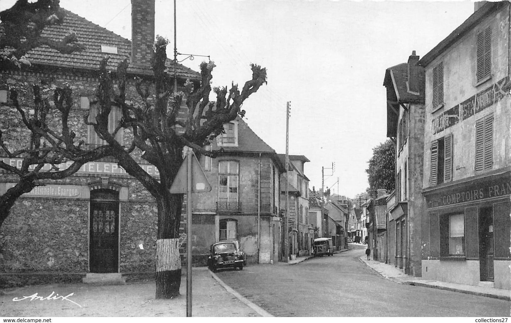 78-ANDRESY- LA POSTE ET LA RUE DU GENERAL LECLERC - Andresy