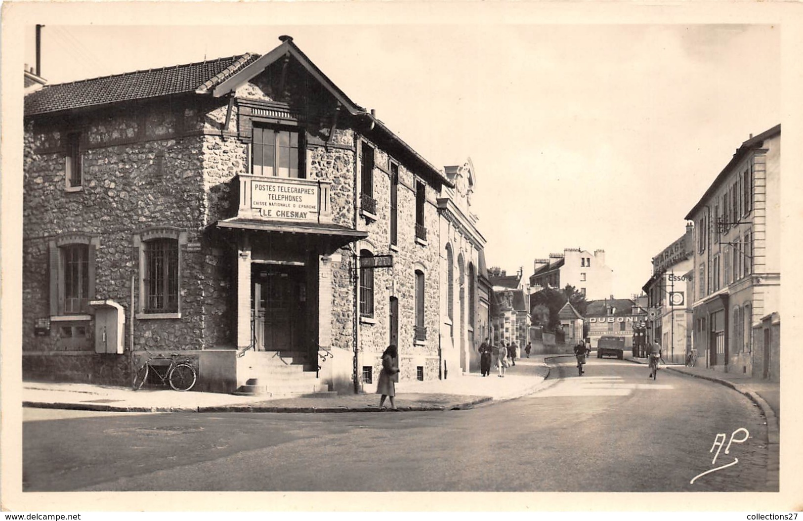 78-LE-CHESNAY- LA POSTE ET RUE DE VERSAILLES - Le Chesnay