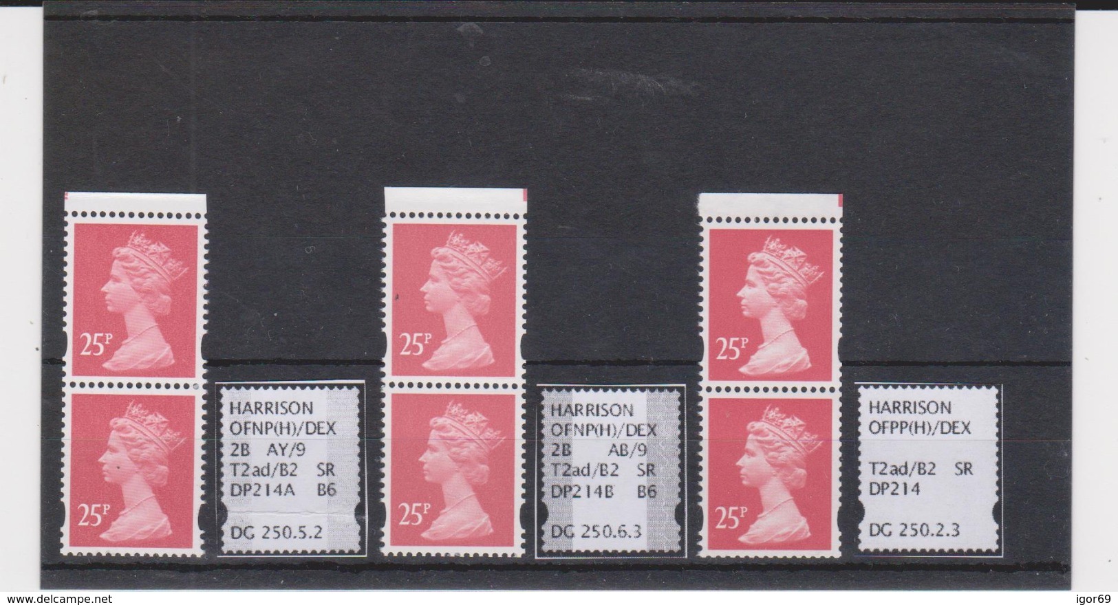 #24 GB Specialised Selection Of Machin Stamps - Machins