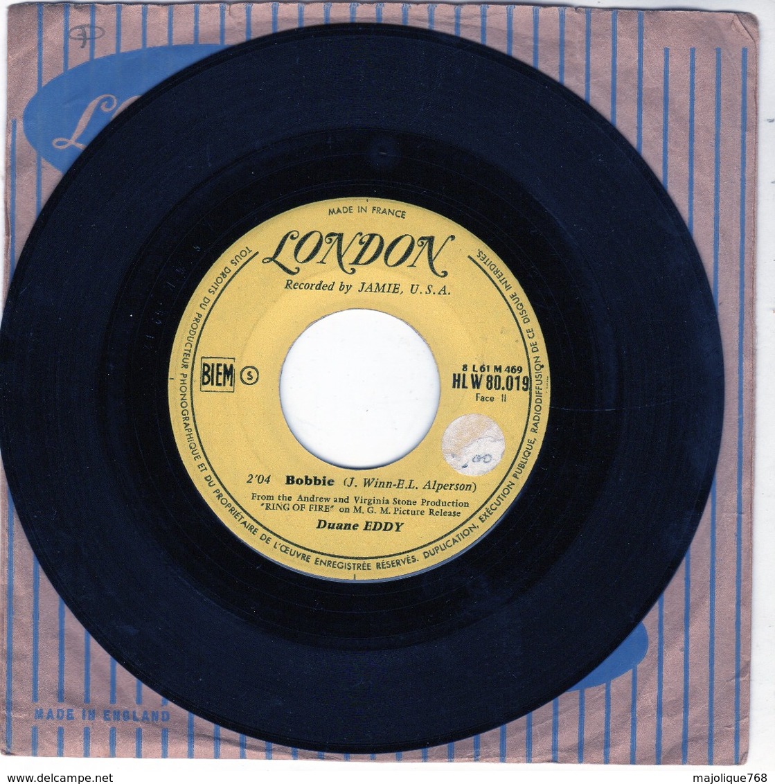 Duane Eddy - Ring Of Fire - Bobbie - London HLW 80.019 - 1961 - Instrumental