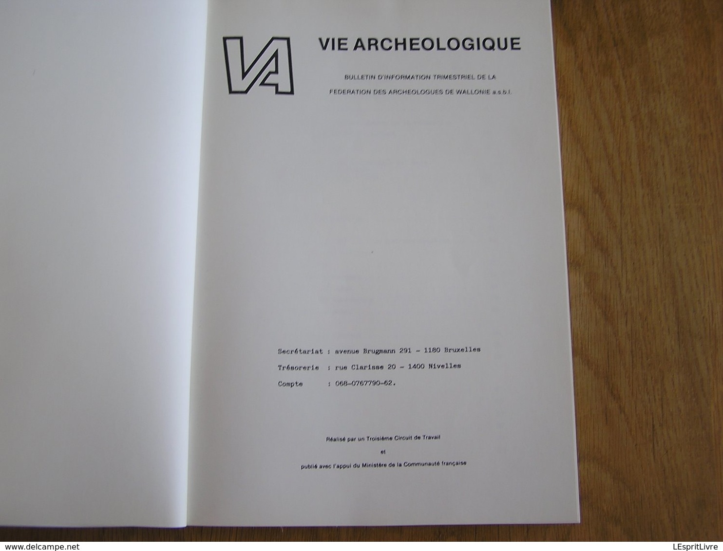 VIE ARCHEOLOGIQUE N° 23 1986 Archéologie Régionalisme Thorembais Saint Trond Chapelle Fallais Château Latinne Brabant