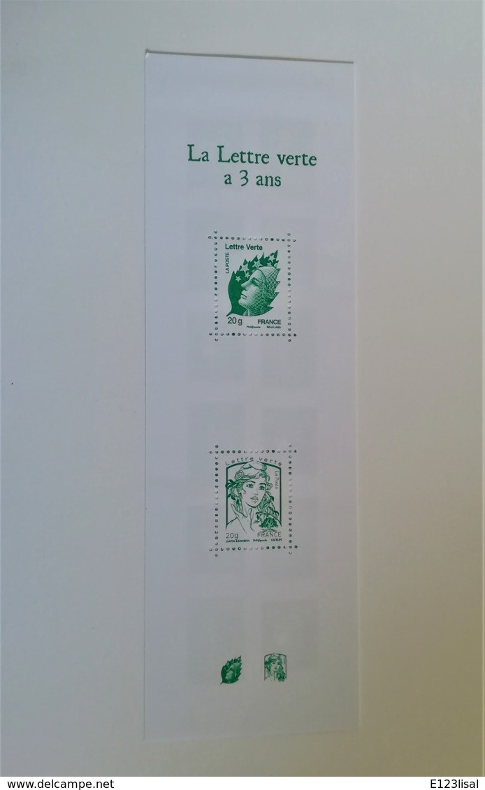 CARNET 1521 (gommé) La LETTRE VERTE A 3 ANS (MARIANNE) 2013 NON PLIE NEUF EXCELLENT ETAT Lot 2 - Otros & Sin Clasificación