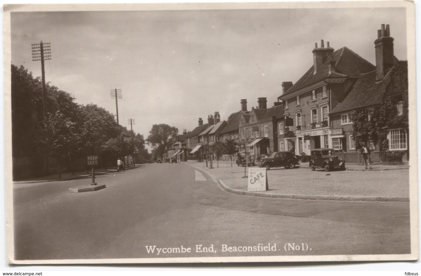 1945 Beaconsfield  - Wycombe End - See OAK TEAROOM NCU Café Ices - Ed Threeways No1 - Buckinghamshire