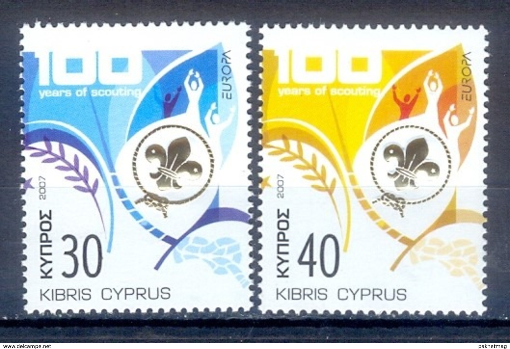 J61- CYPRUS 2007. EUROPA. 100 YEARS OF SCOUTING. - Unused Stamps