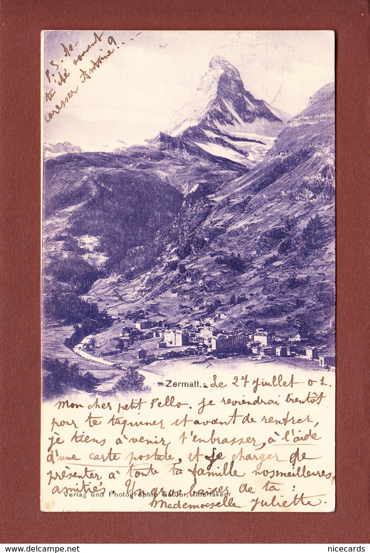 Valais / Wallis - Zermatt - CERVIN - 1901 - Zermatt