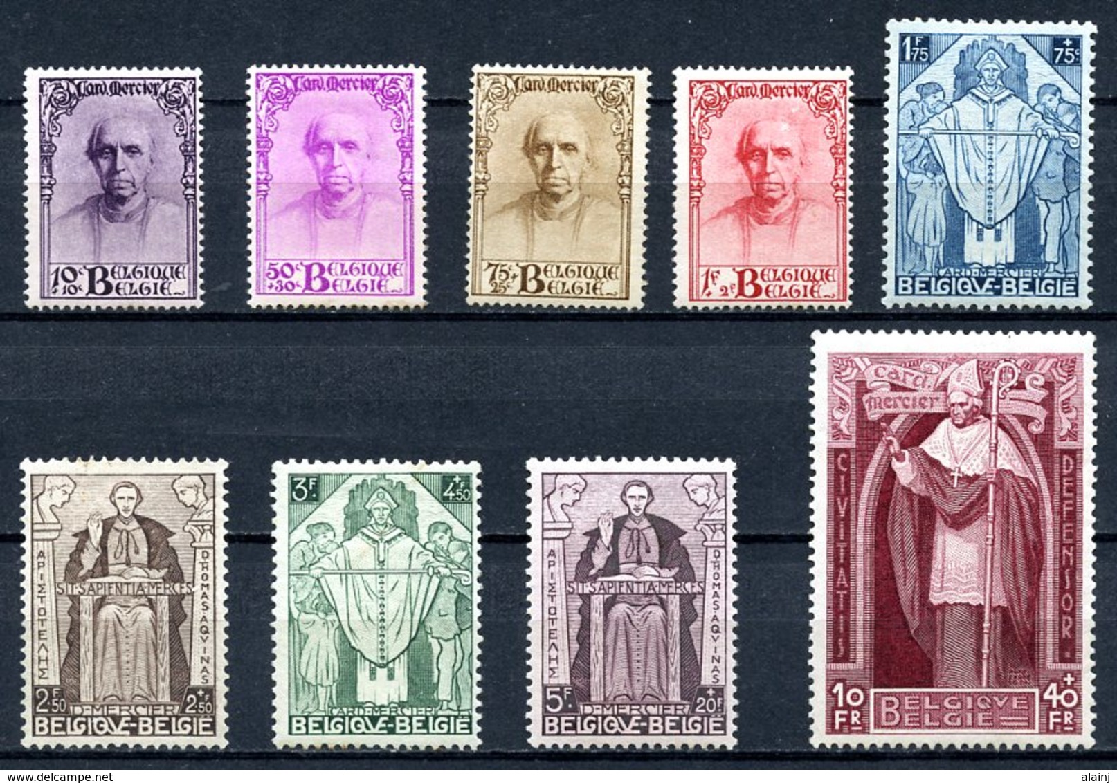 BE   342 - 350   XX    ---   Quelques Très Faibles Imperfections  --  Série Cardinal Mercier - Unused Stamps