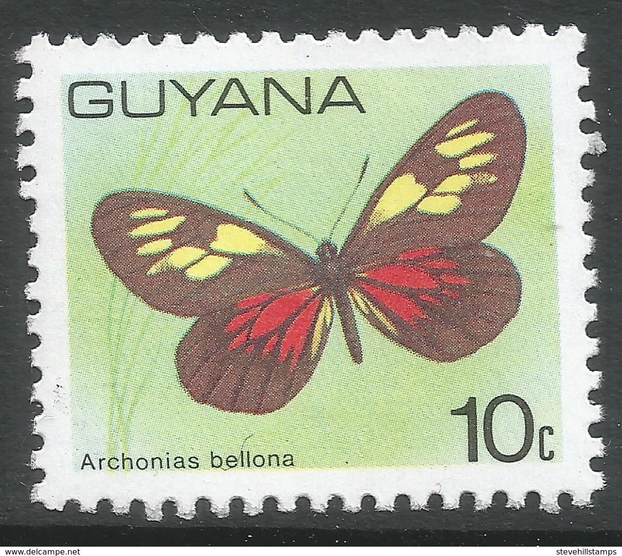 Guyana. 1978 Butterflies. 10c MNH. SG 699 - Guyana (1966-...)