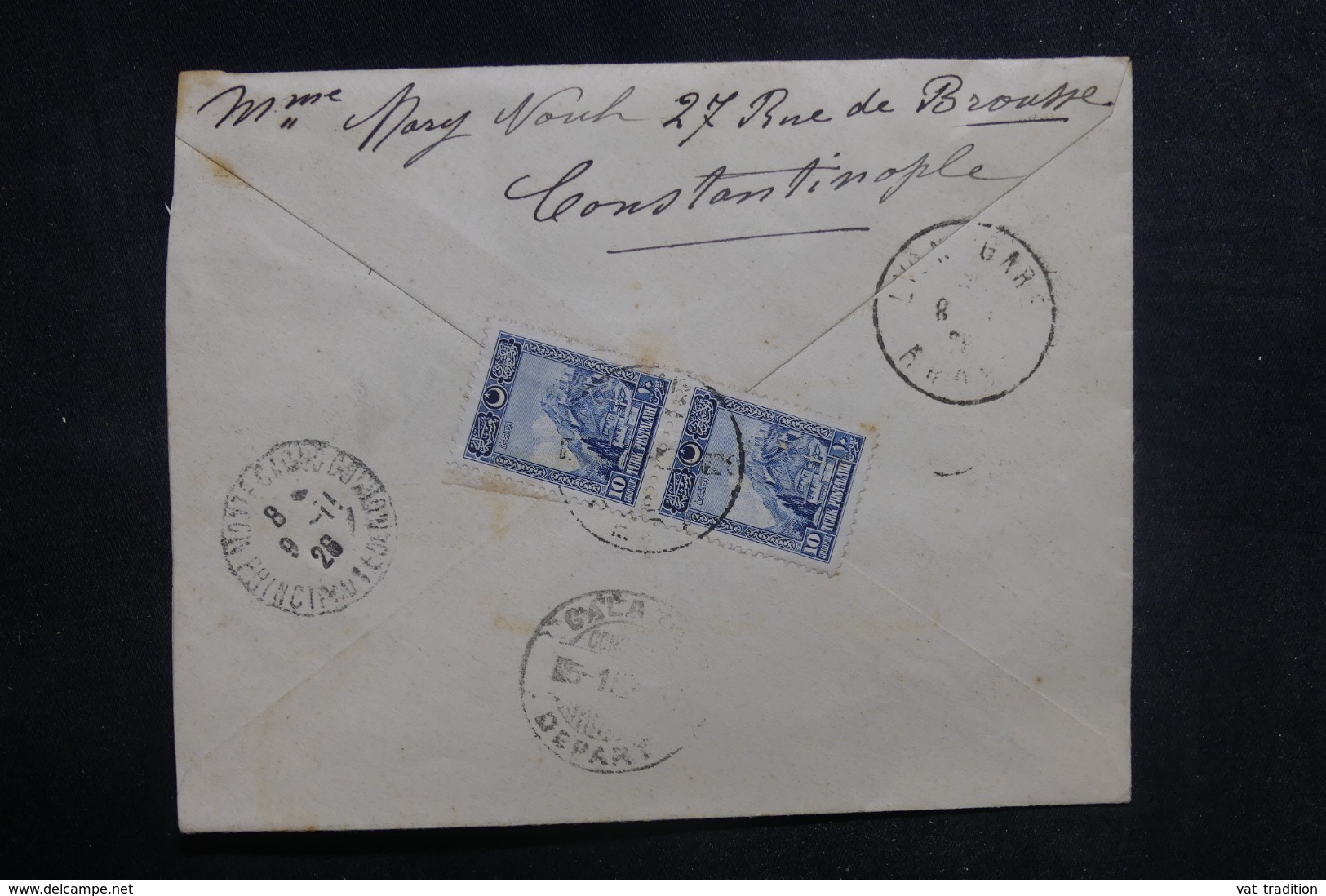 TURQUIE - Enveloppe En Recommandé De Constantinople Pour Monté Carlo En 1926, Affranchissement Au Verso - L 41620 - Storia Postale