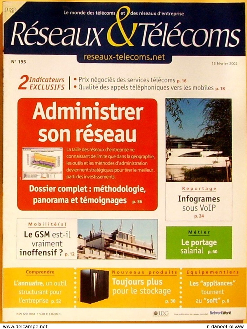 Réseaux & Télécoms N° 195 - 15 Février 2002 (BE+) - Informatik