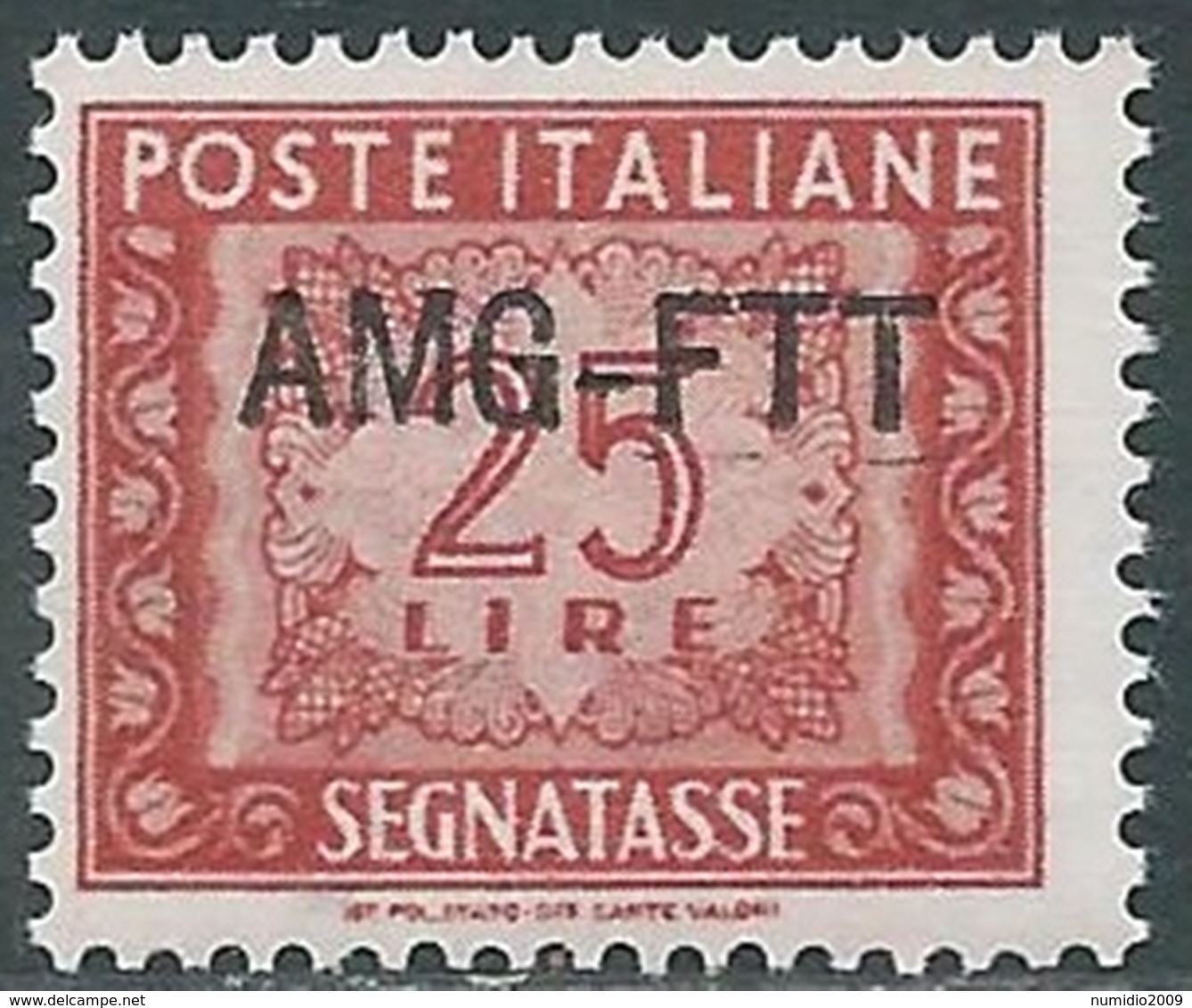 1949-54 TRIESTE A SEGNATASSE 25 LIRE MNH ** - UR33 - Strafport