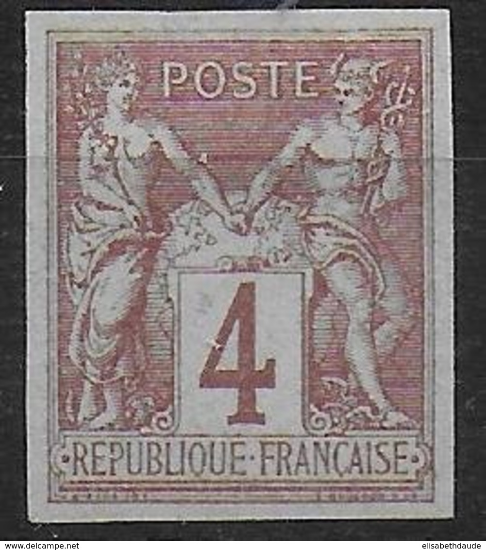 SAGE - YVERT N° 88 C (*) NSG NON DENTELE SIGNE BRUN + ROUMET - SUPERBE - 1876-1898 Sage (Type II)