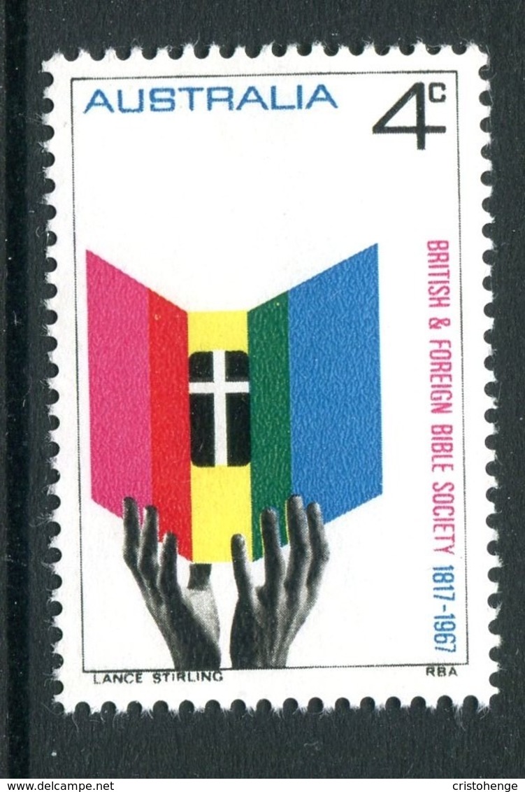 Australia 1967 150th Anniversary Of British & Foreign Bible Society MNH (SG 409) - Mint Stamps