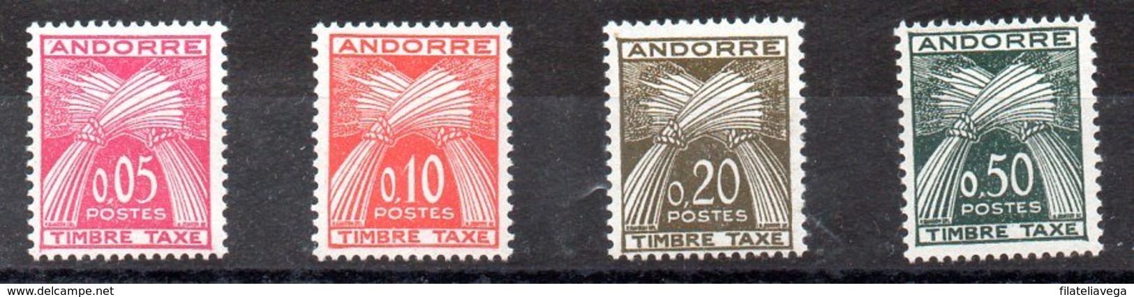 Serie De Andorra Francesa Tasas N ºYvert 42/45 ** Valor Catálogo 70.0€ OFERTA (OFFER) - Used Stamps