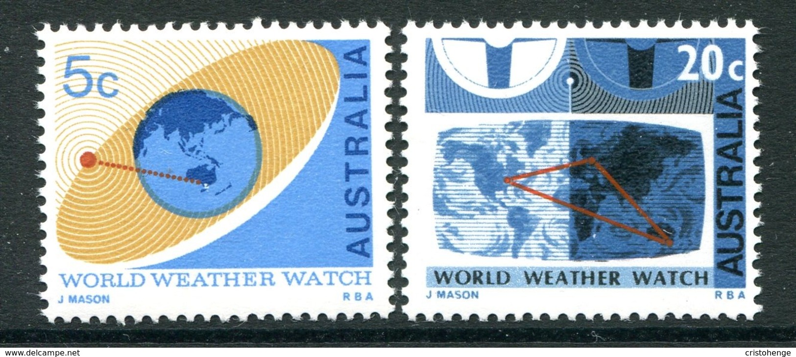 Australia 1968 World Weather Watch Set MNH (SG 417-418) - Mint Stamps