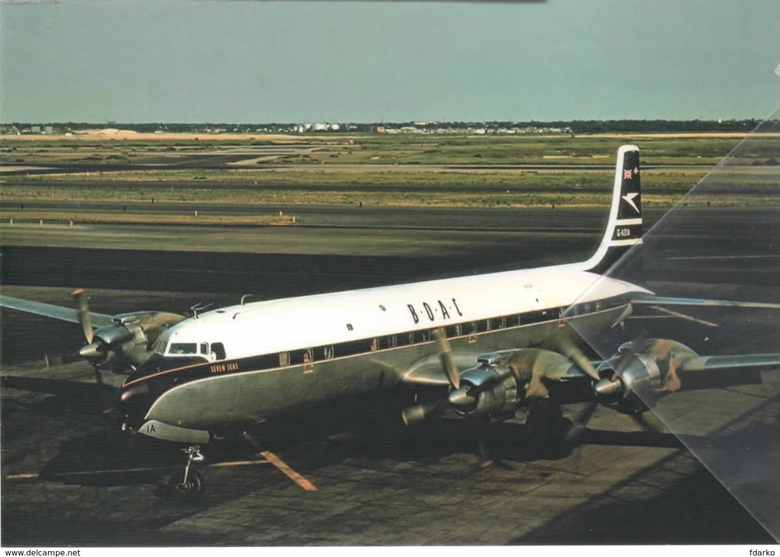 BOAC Douglas DC-7C G-AOIA Aereo Aviation At JFK Airplane British Overseas Airways Corporation - 1946-....: Ere Moderne