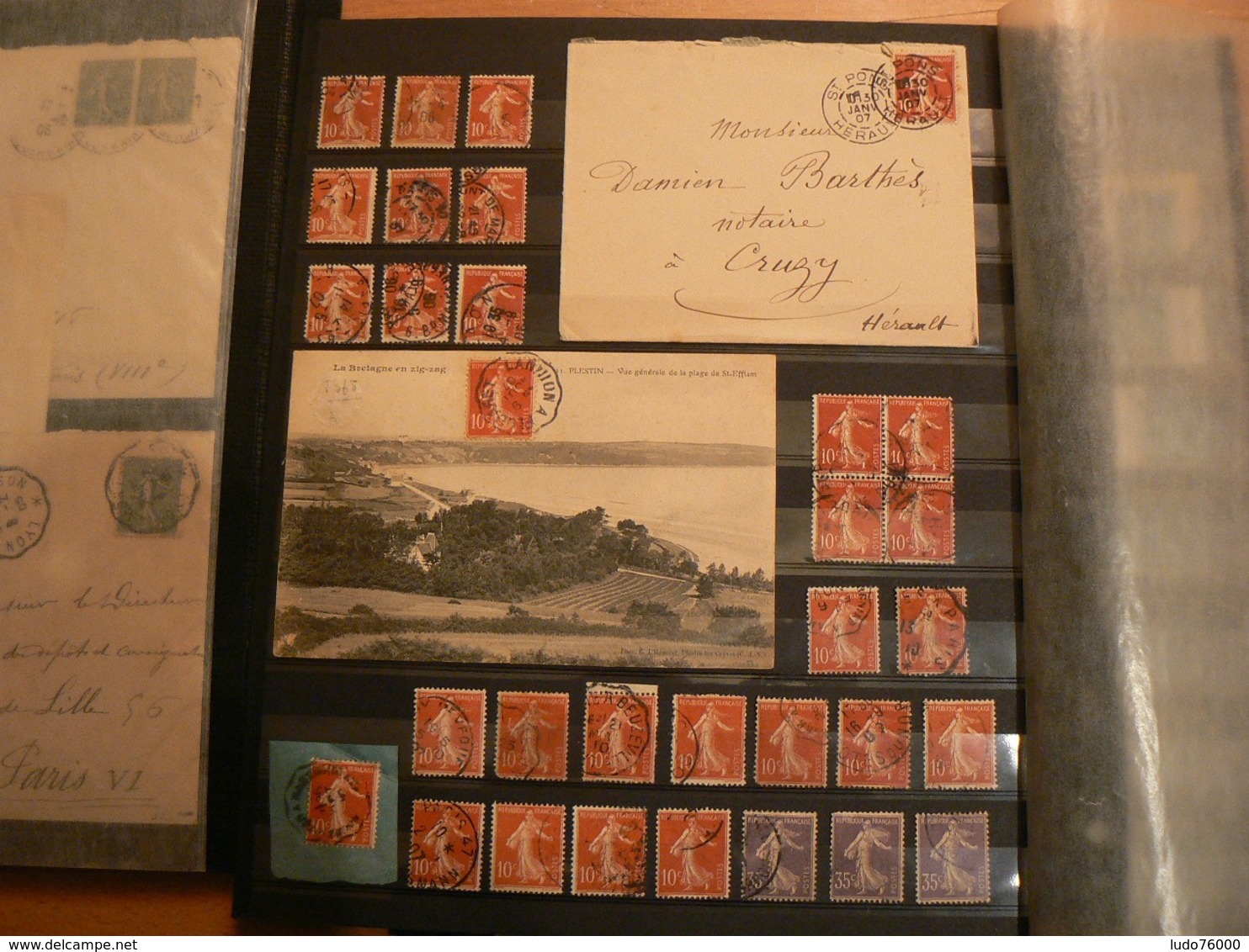 LOT COLLECTION / FRANCE ENTRE N° 107 ET 148 OBL / LETTRES ET TIMBRES/ 20 PHOTOS / VOIR DETAIL