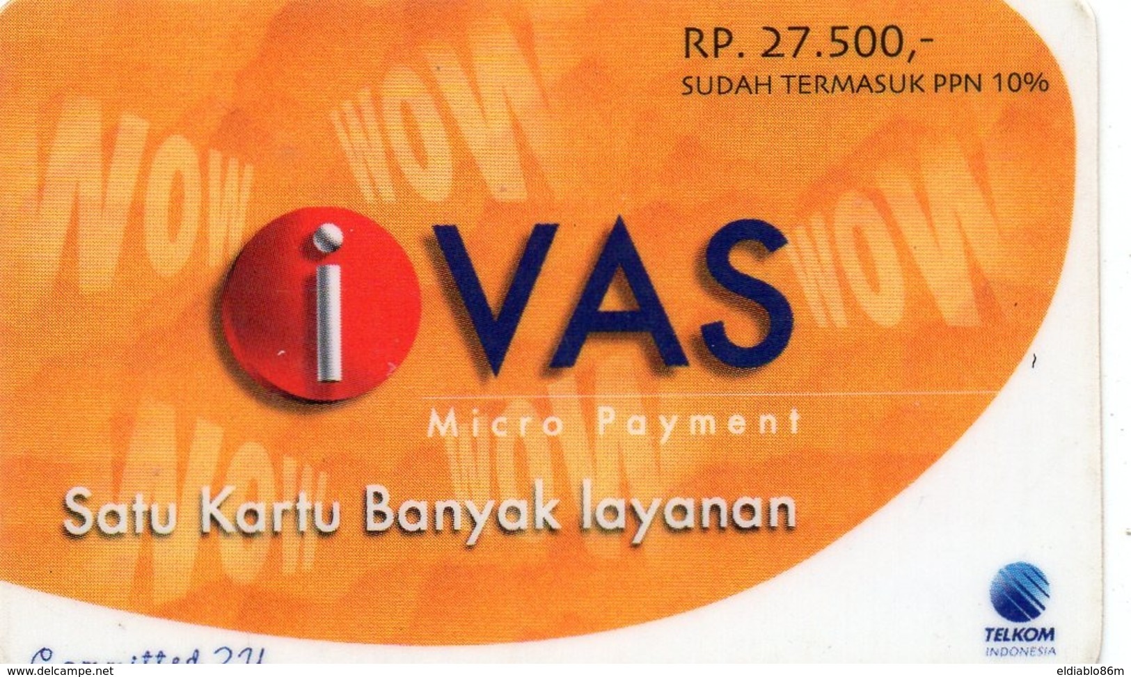 INDONESIA - TELKOM INDONESIA - IVAS MICRO PAYMENT - SCARCE CARD - Indonésie