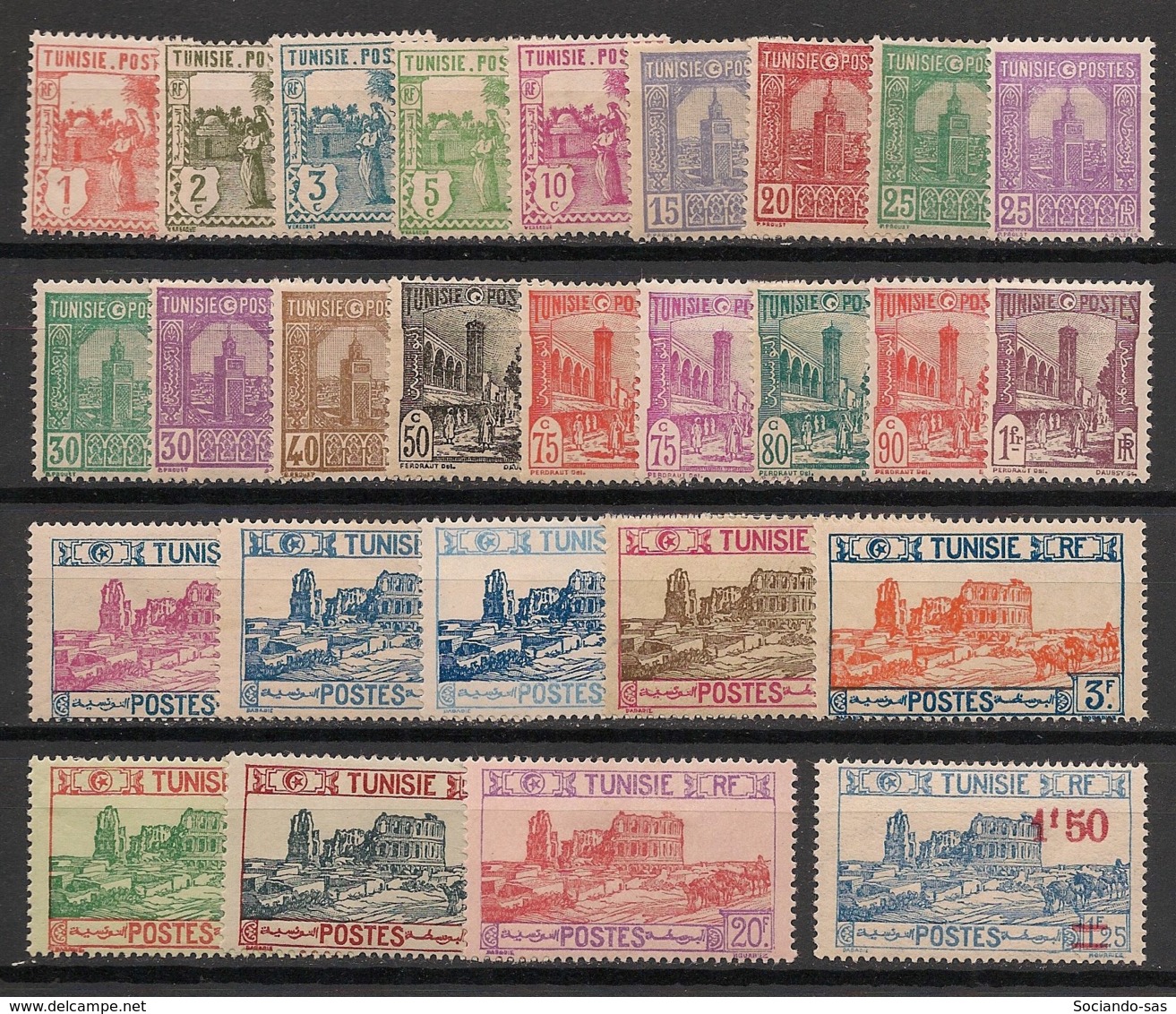 Tunisie - 1926-28 - N°Yv. 120 à 145 - Série Complète - Neuf * / MH VF - Neufs