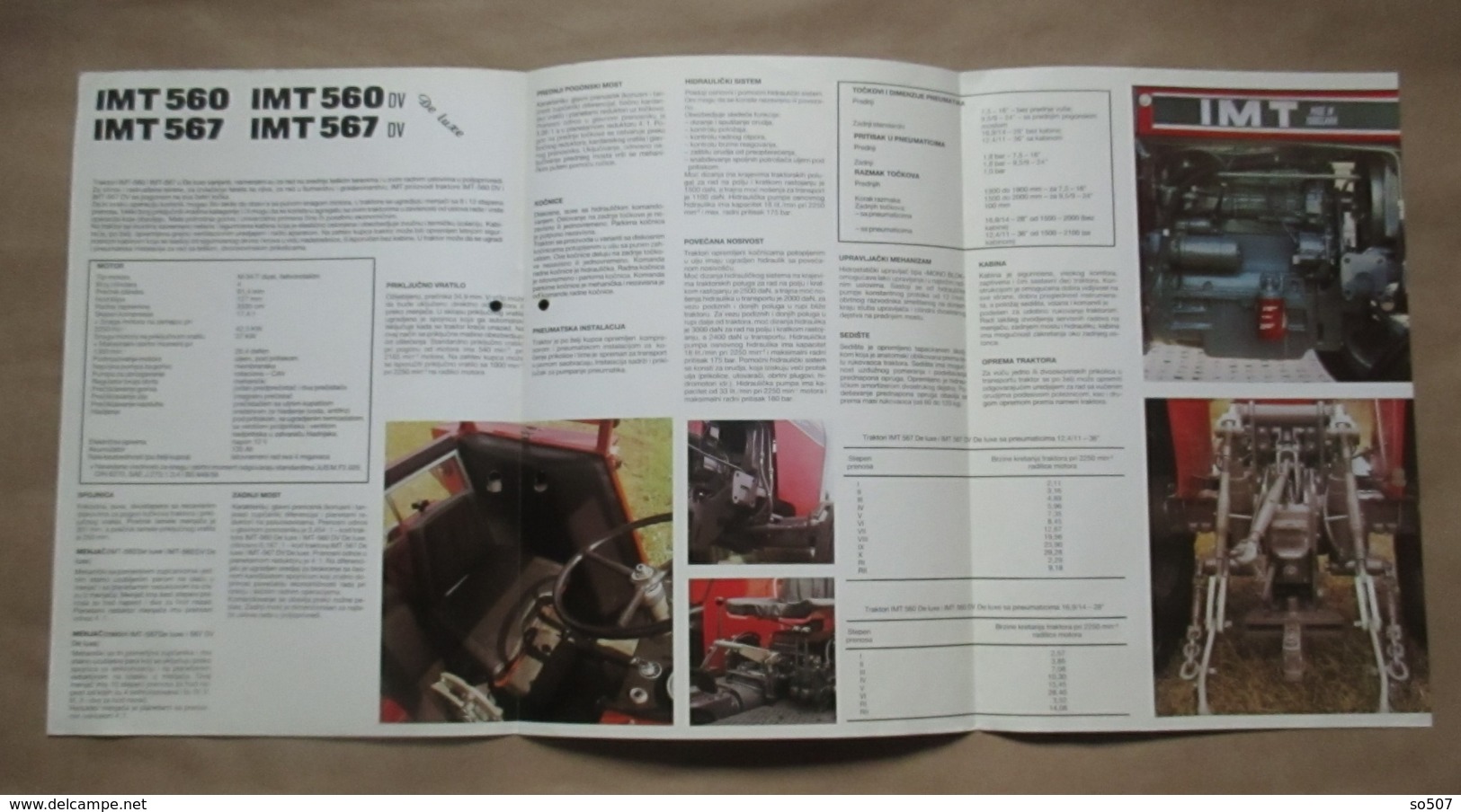 IMT 560 / 567 De Luxe Tractor Brochure,Prospect,Traktor,Industry Of Agricultural Machines,Tractors,Belgrade,Yugoslavia - Tractors