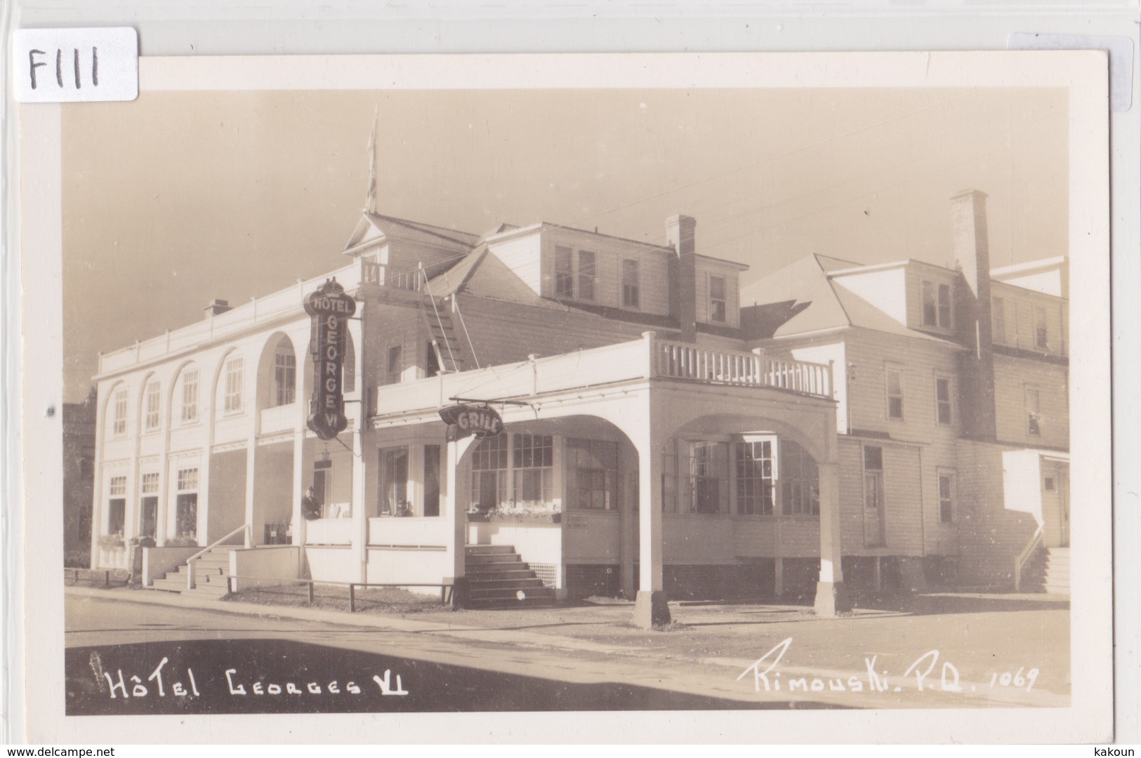 Hôtel Georges VI, Rimouski, Québec,  Non Circulée  (F111) - Rimouski