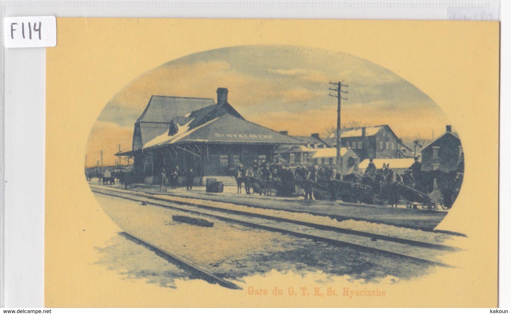 1910 - Gare Du G.T.R., St. Hyacinthe, Québec, E.H. Richer & Fils  (F114) - St. Hyacinthe