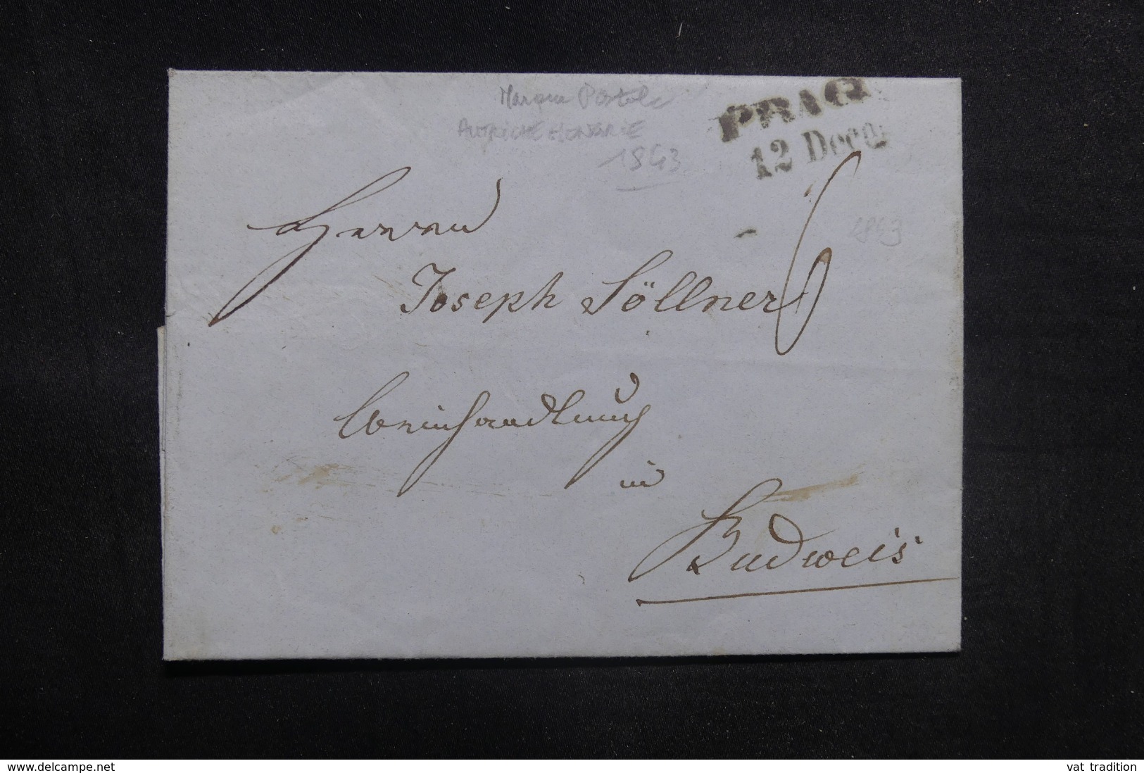 AUTRICHE - Lettre De Prag En 1843 , Voir Marque Postale - L 41639 - ...-1850 Préphilatélie