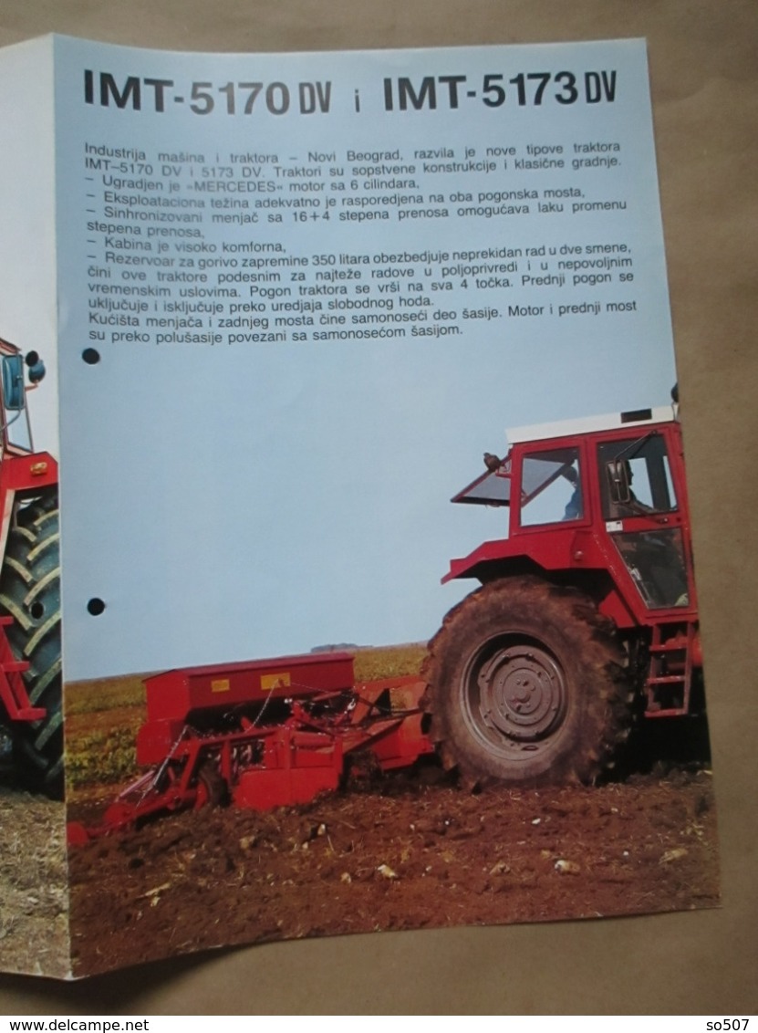 IMT 5170 / 5173 Tractor Brochure,Prospect,Traktor,Industry of Agricultural Machines,Tractors,Belgrade,Yugoslavia