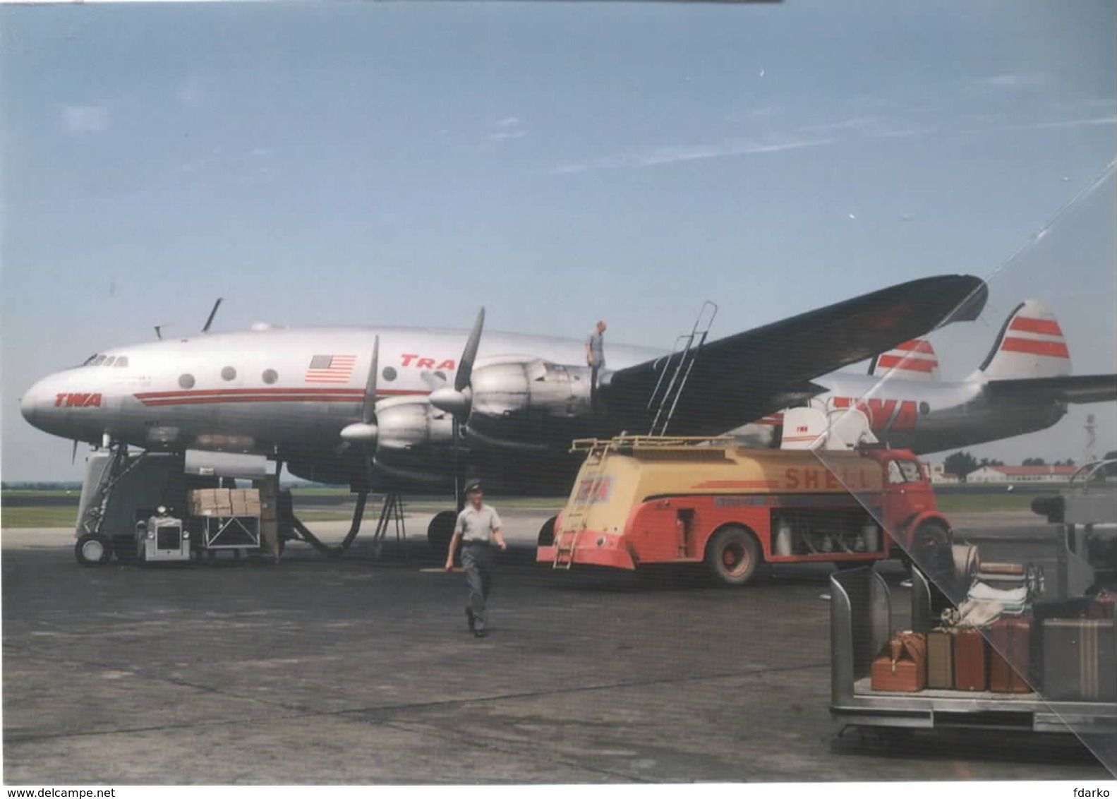 TWA - Trans World Airlines Lockheed L-049 Costellation N507 Aviation Airplane - 1946-....: Era Moderna