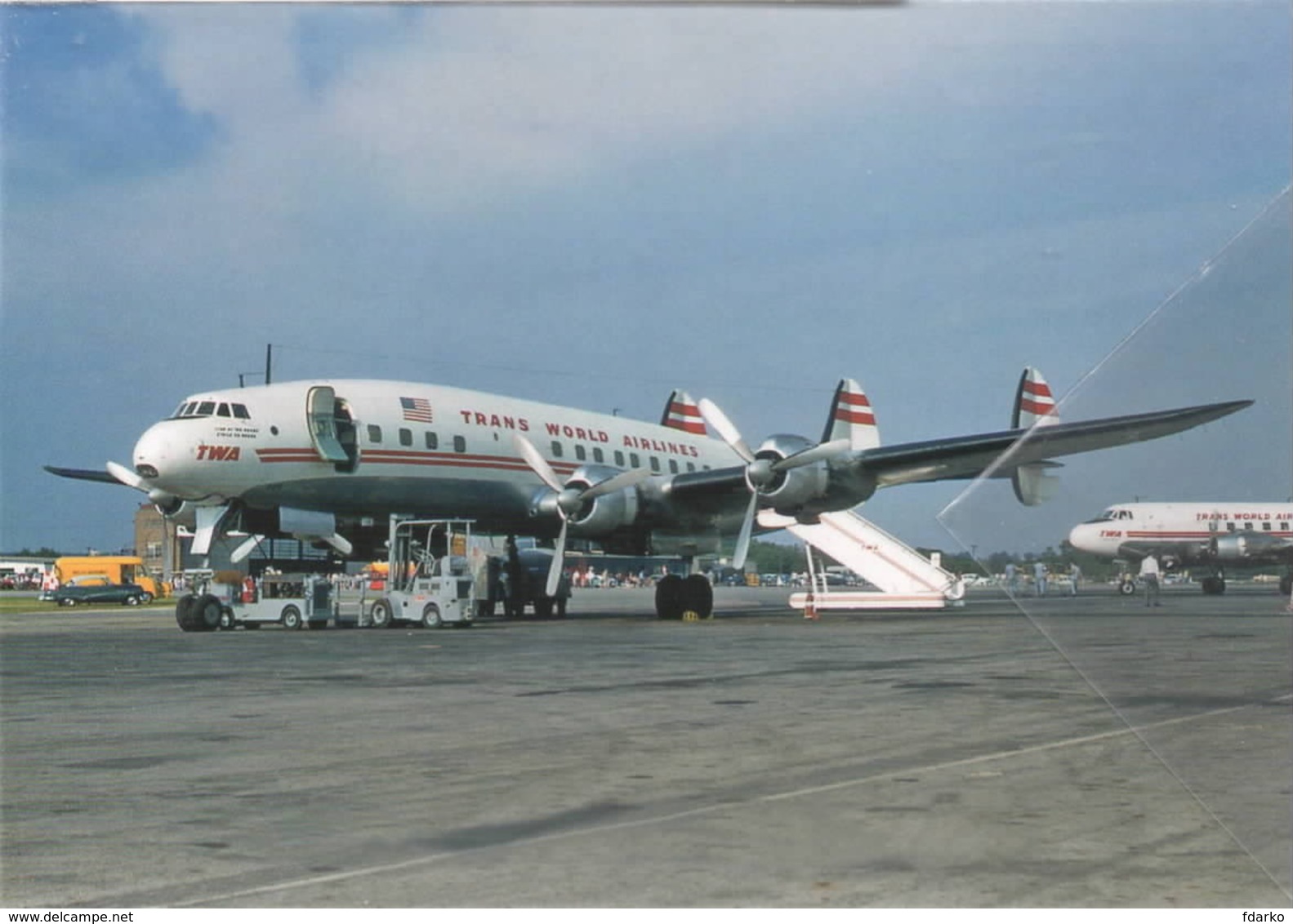 TWA - Trans World Airlines Lockheed L-1049 Costellation N6905C Aviation Airplane - 1946-....: Era Moderna