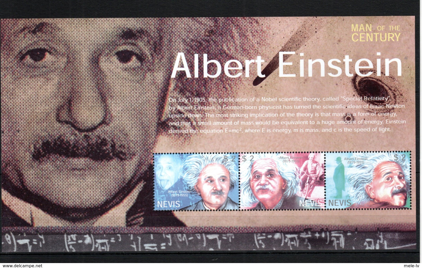 Nevis Albert Einstein MNH -(V-97) - Albert Einstein