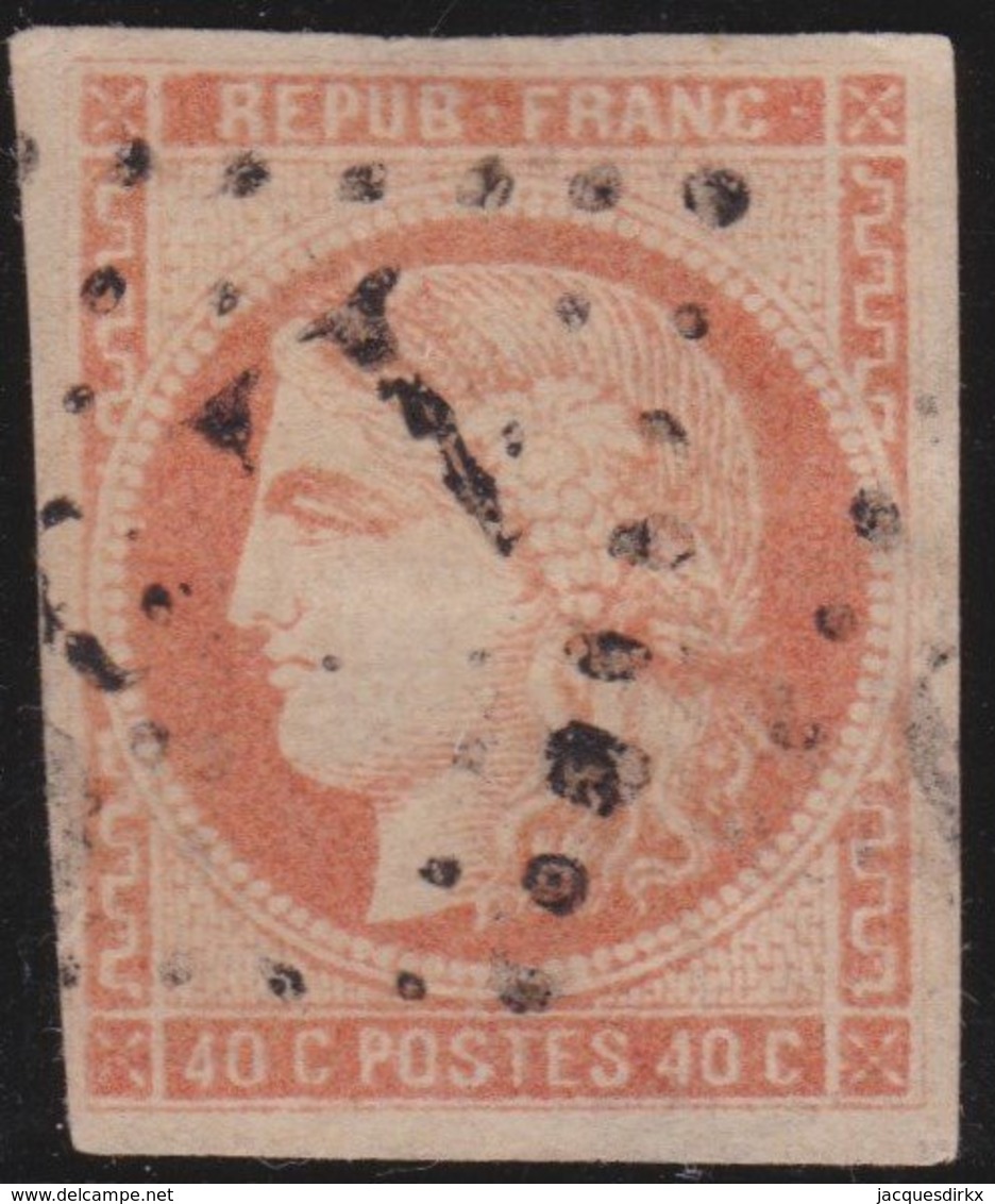 France  .   Yvert   .    48    (2 Scans)  .       O          .      Oblitéré - 1870 Bordeaux Printing