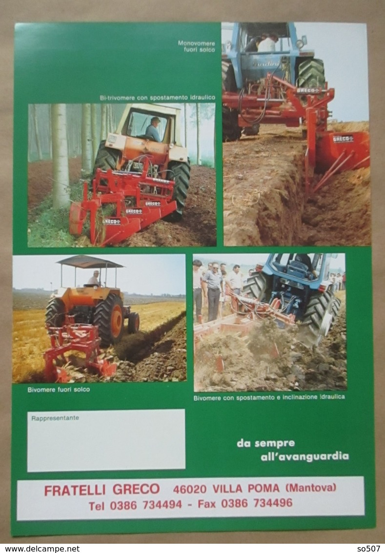 Greco Machine-Types Of Fiat Tractor, Agricultural Machines- Catalog, Prospekt, Brochure- Italy - Tracteurs