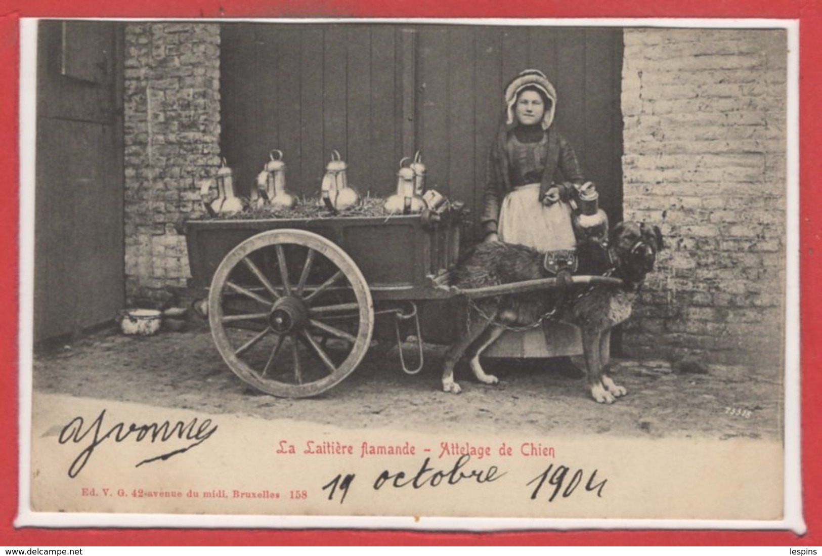 BELGIQUE --  BRUXELLES --  La Laitière Flamande - Attelage De Chien - Artesanos