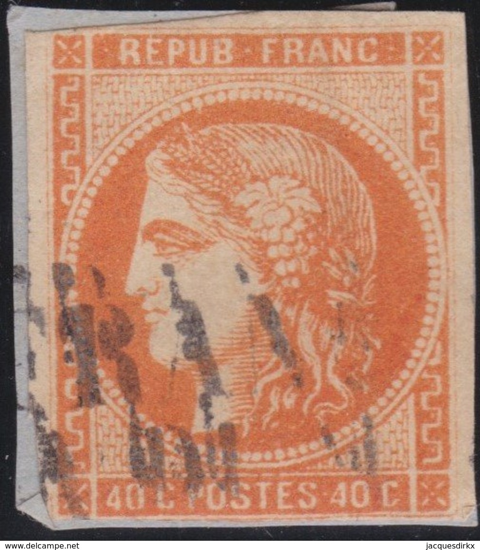 France  .   Yvert   .    48    (2 Scans)  .       O          .      Oblitéré - 1870 Emission De Bordeaux