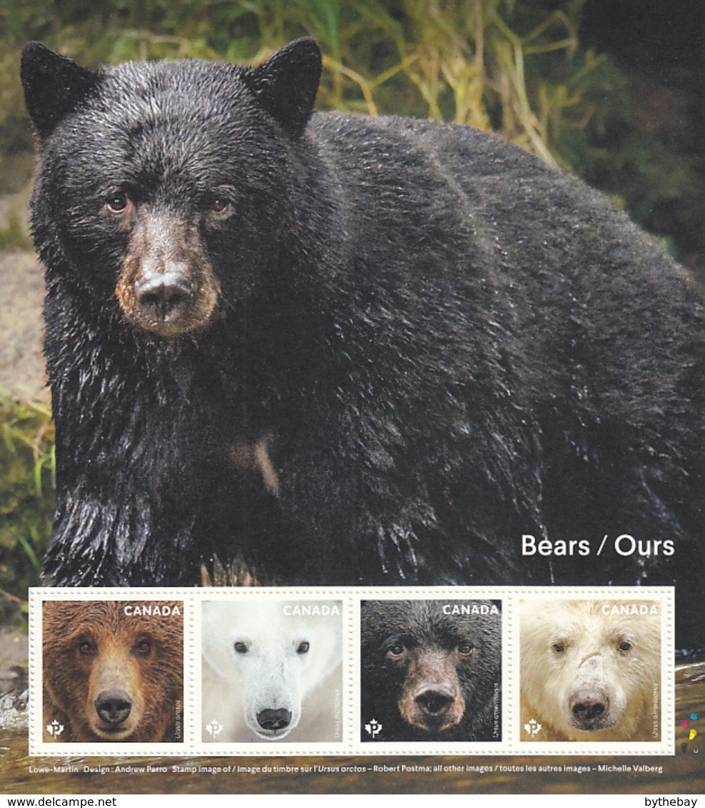 Canada 2019 MNH Souvenir Sheet Of 4 Bears - Nuevos