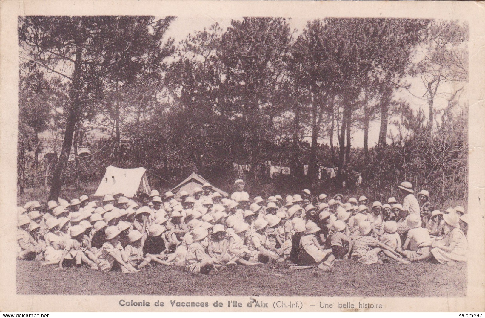 Cpa COLONIE DE VACANCES DE L ILE D AIX UNE BELLE HISTOIRE - Autres & Non Classés