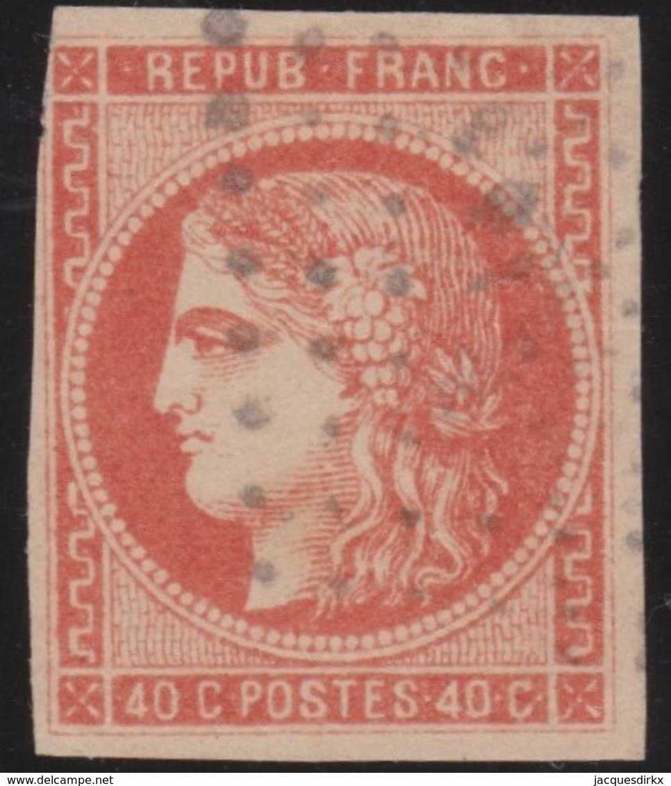 France  .   Yvert   .    48    (2 Scans)  .       O          .      Oblitéré - 1870 Emissione Di Bordeaux