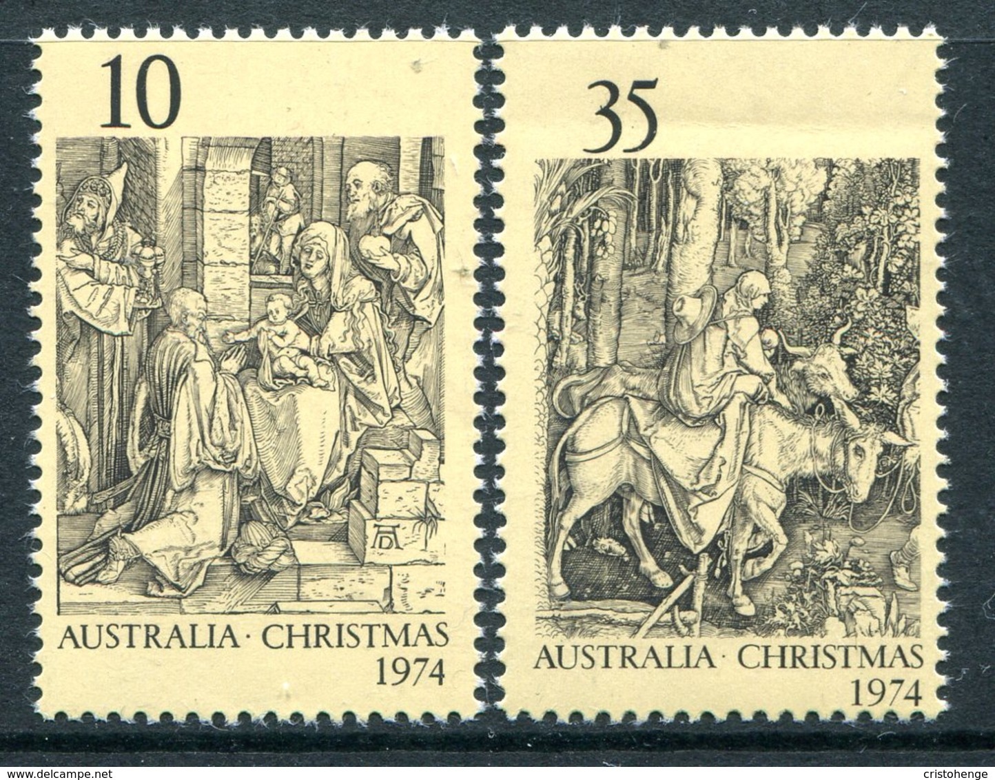 Australia 1974 Christmas - Woodcuts By Durer Set MNH (SG 580-581) - Mint Stamps