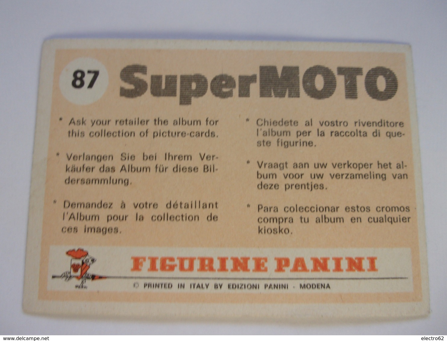 PANINI Super MOTO N°87 JAWA 400