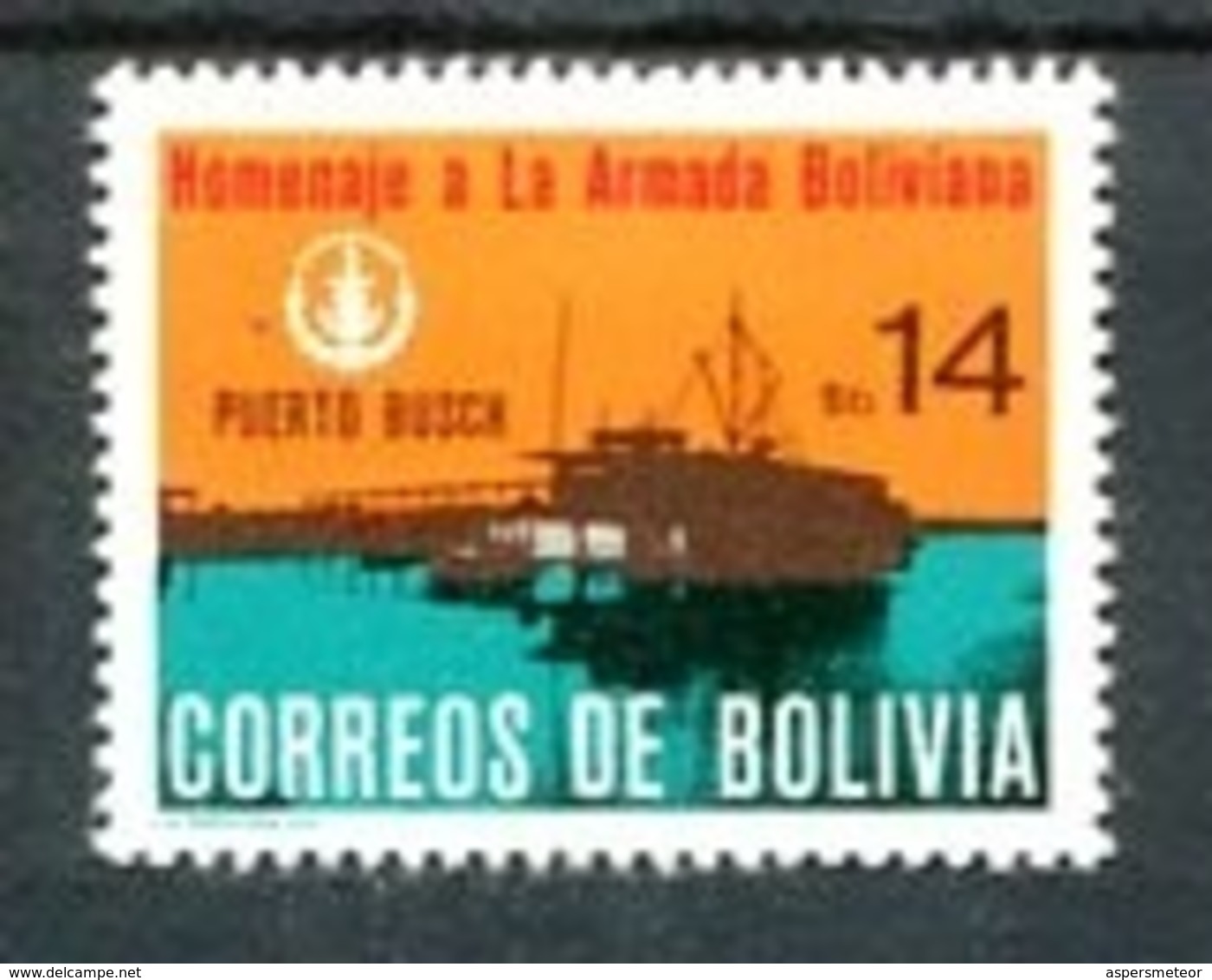 BOLIVIA - HOMENAJE A LA ARMADA BOLIVIANA, PUERTO BUSCH. ANNEE 1982. YVERT N° 632. MNH - LILHU - Militares