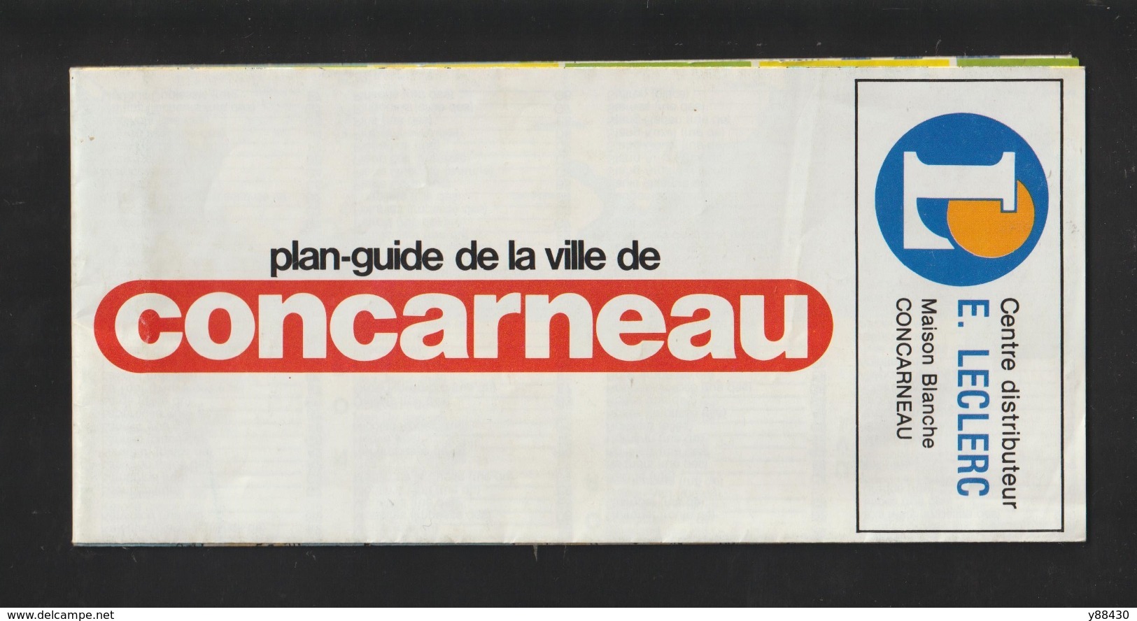 Dépliant De CONCARNEAU .  29 - Années 1980/90 -  Plan Guide De La Ville . Adresses Utiles Et Index Des Rues - 5 Photos - Cuadernillos Turísticos