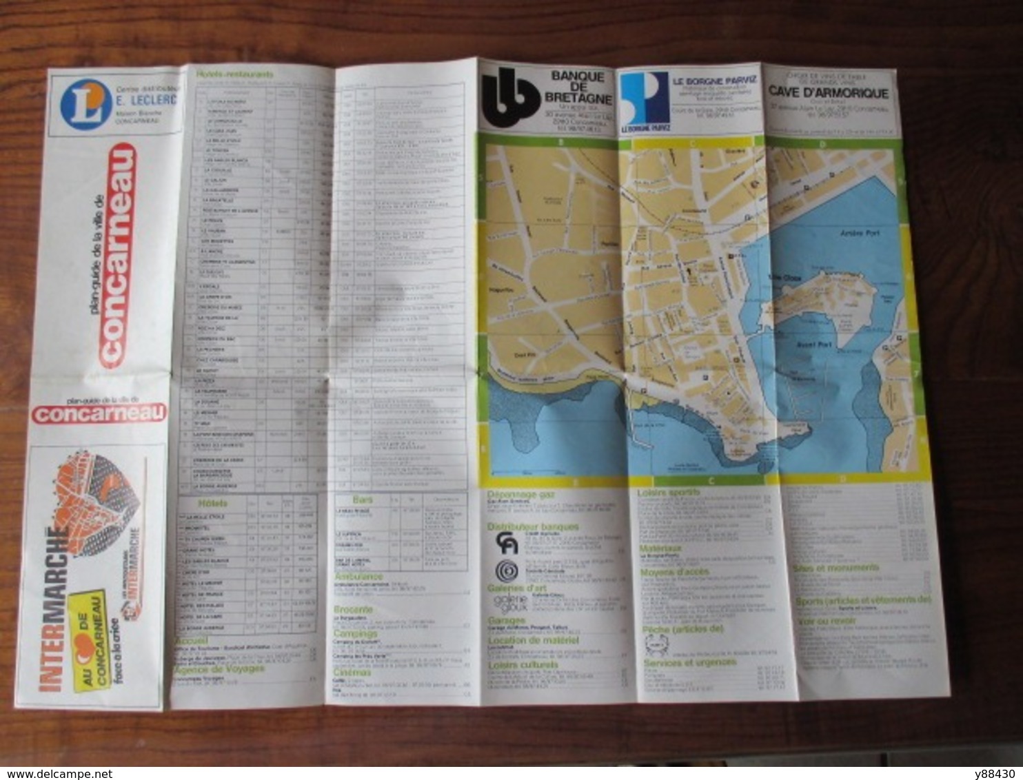 Dépliant De CONCARNEAU .  29 - Années 1980/90 -  Plan Guide De La Ville . Adresses Utiles Et Index Des Rues - 5 Photos - Cuadernillos Turísticos