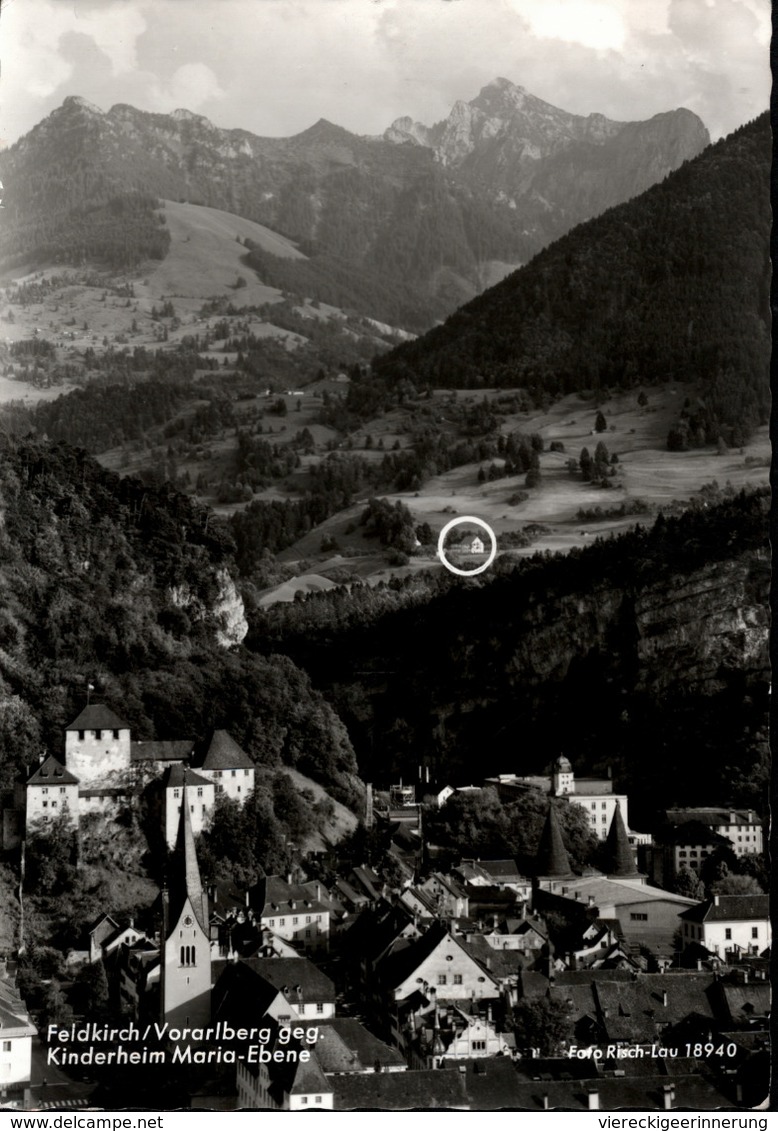 ! S/w Ansichtskarte Feldkirch, Vorarlberg, Kinderheim Maria Ebene, 1966, Eilboten Expres, Österreich - Feldkirch