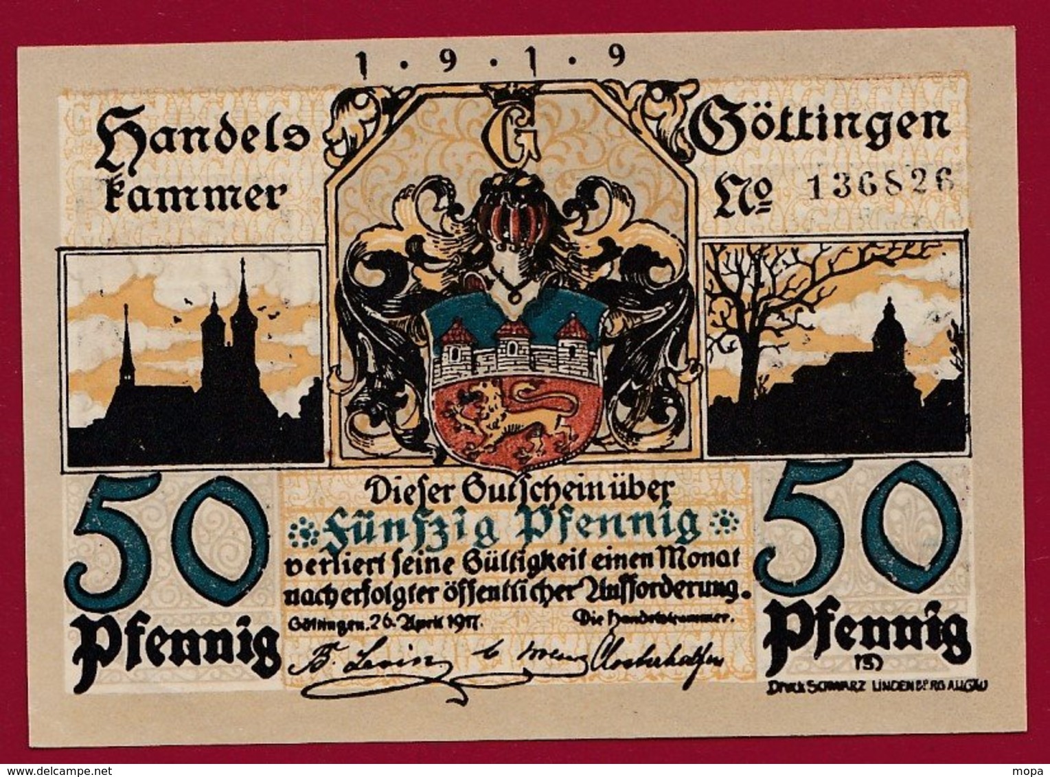 Allemagne 1 Notgeld  25 Pfenning Stadt Göttingen  (RARE) Dans L 'état N °4640 - Collections