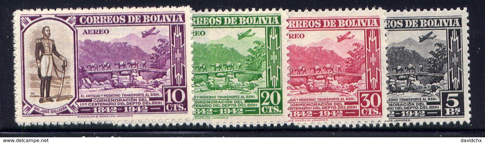 BOLIVIA, SET, NO.'S C91-C95, MH - Bolivia