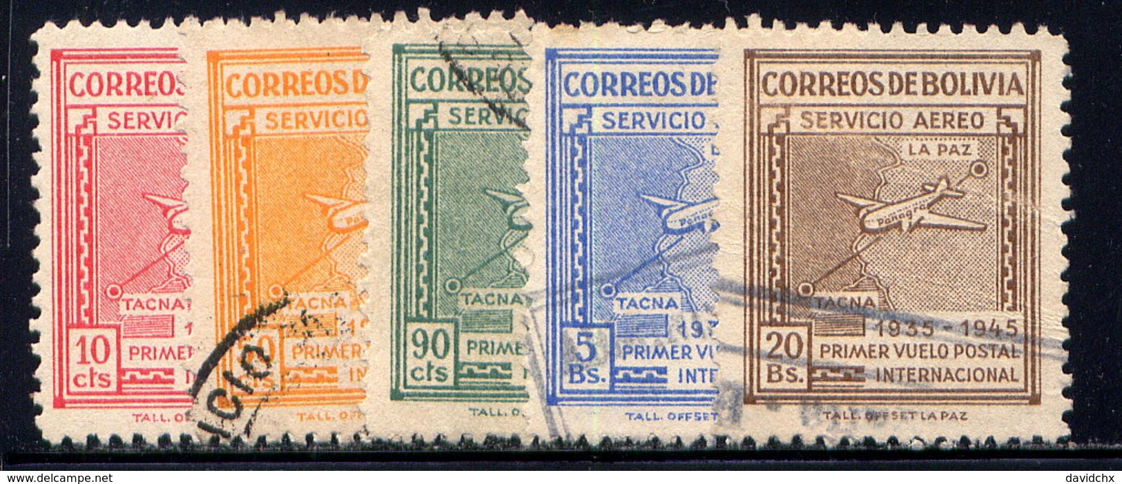 BOLIVIA, SET, NO.'S C100-C104 - Bolivia