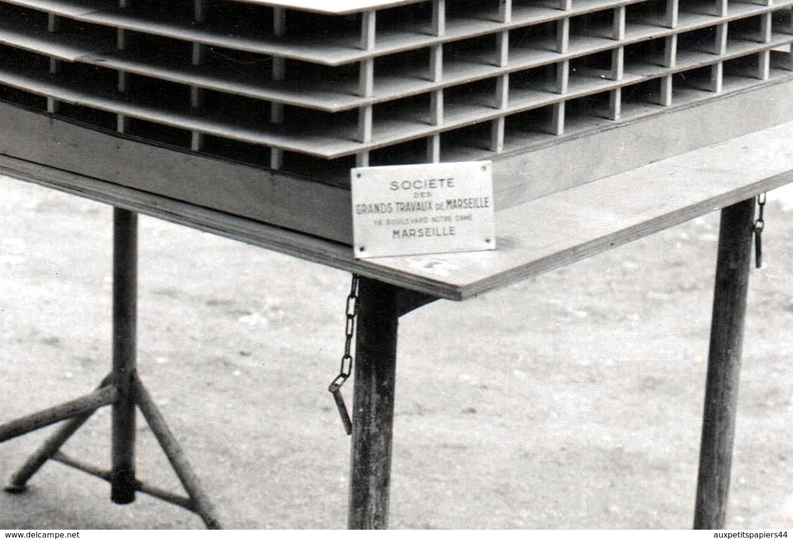 3 Grandes Photos Originales Grands Travaux & Architecture - Maquette D'un Garage Aérien à 5 Niveaux Sur Marseille 1963 - Orte