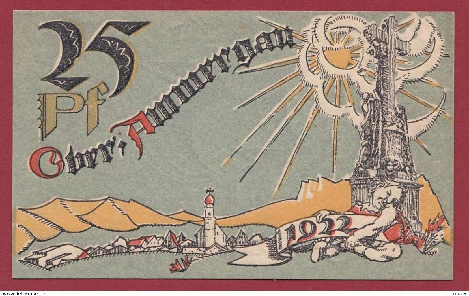 Allemagne 1 Notgeld 25 Pfenning Stadt Oberammergau Dans L 'état N °4648 - Collections